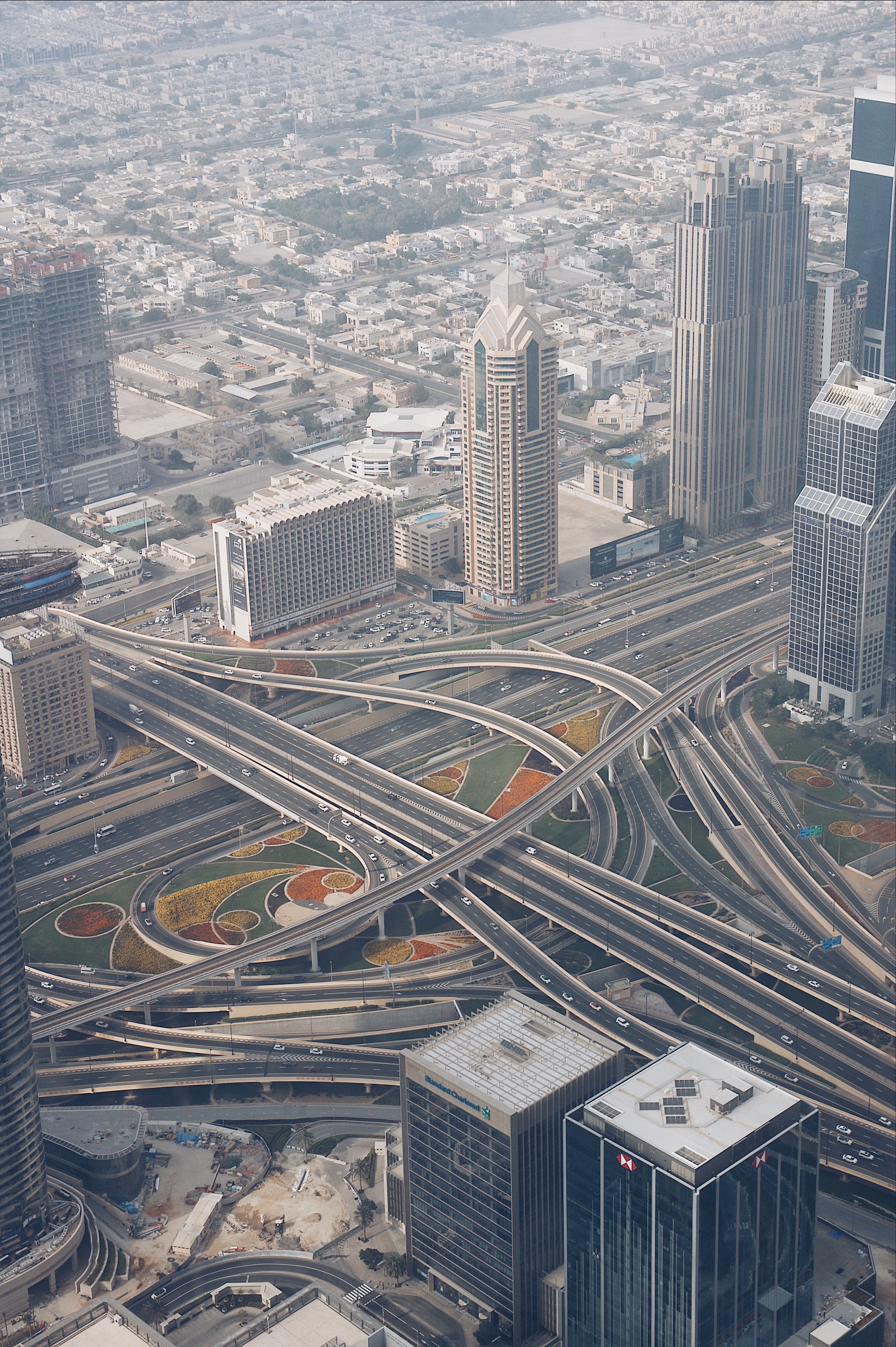 Dubai streets from above