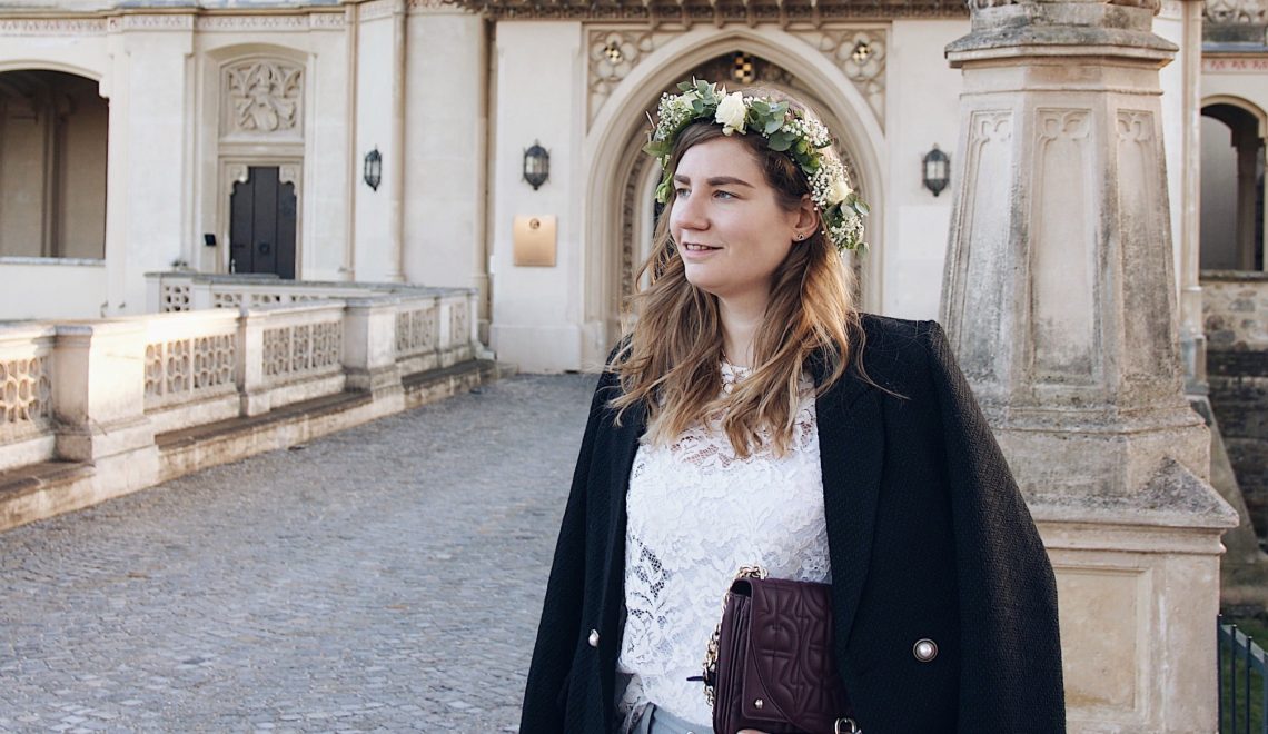 Winter Outfit mit flowercrown