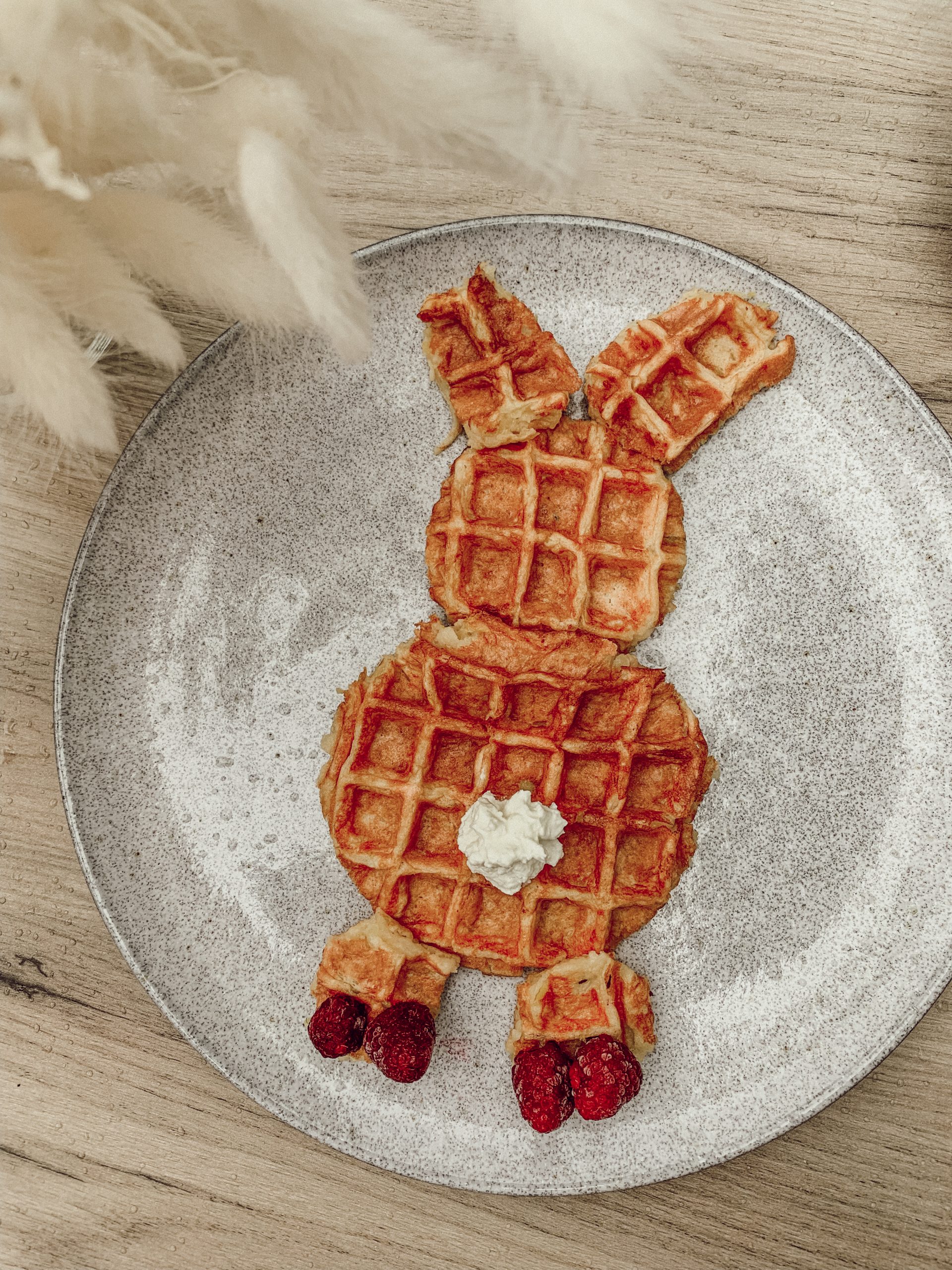 Apfel Zimt Waffeln Osterhase Oster Waffeln