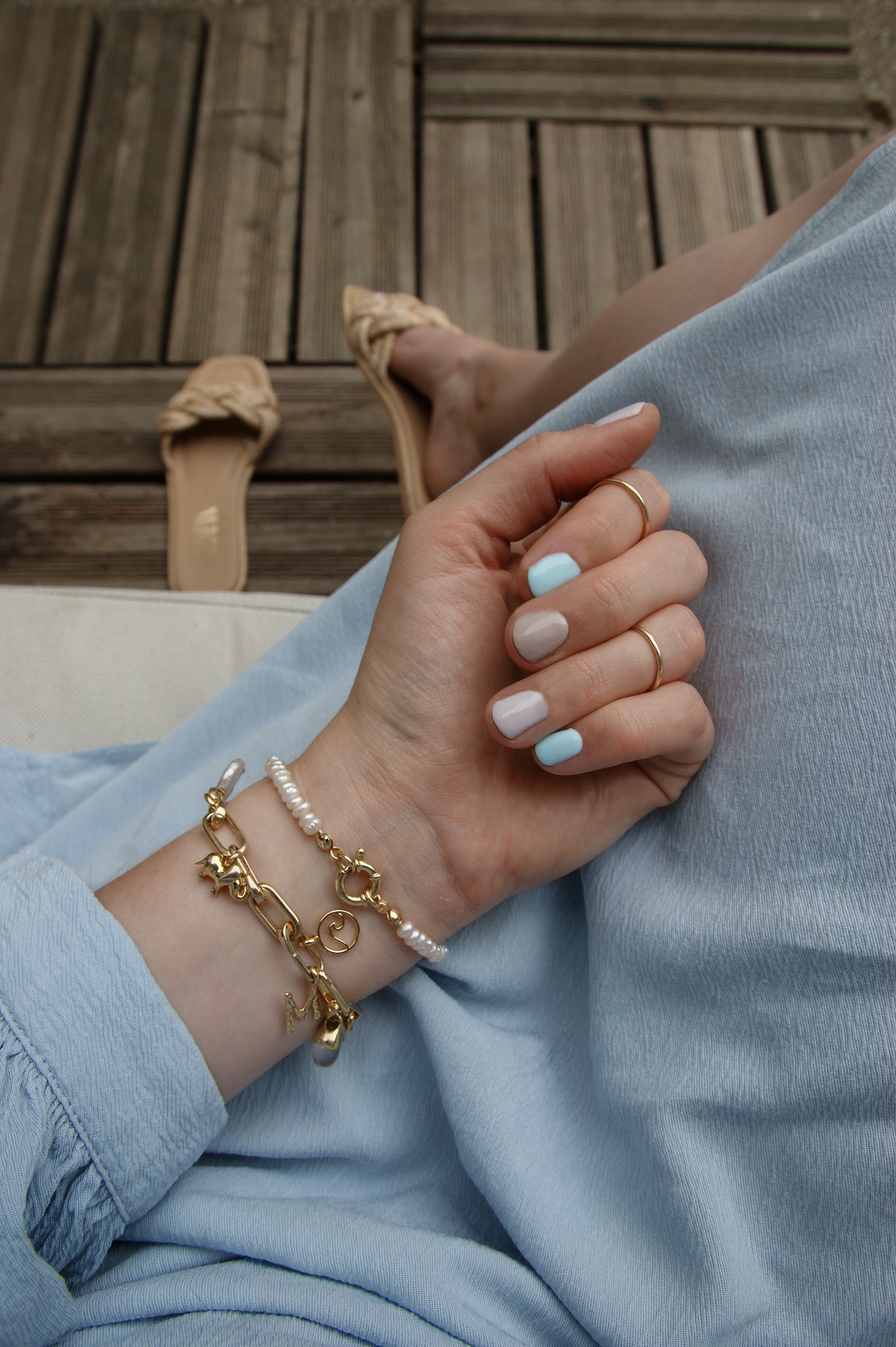 summer nail design, rainbow nails