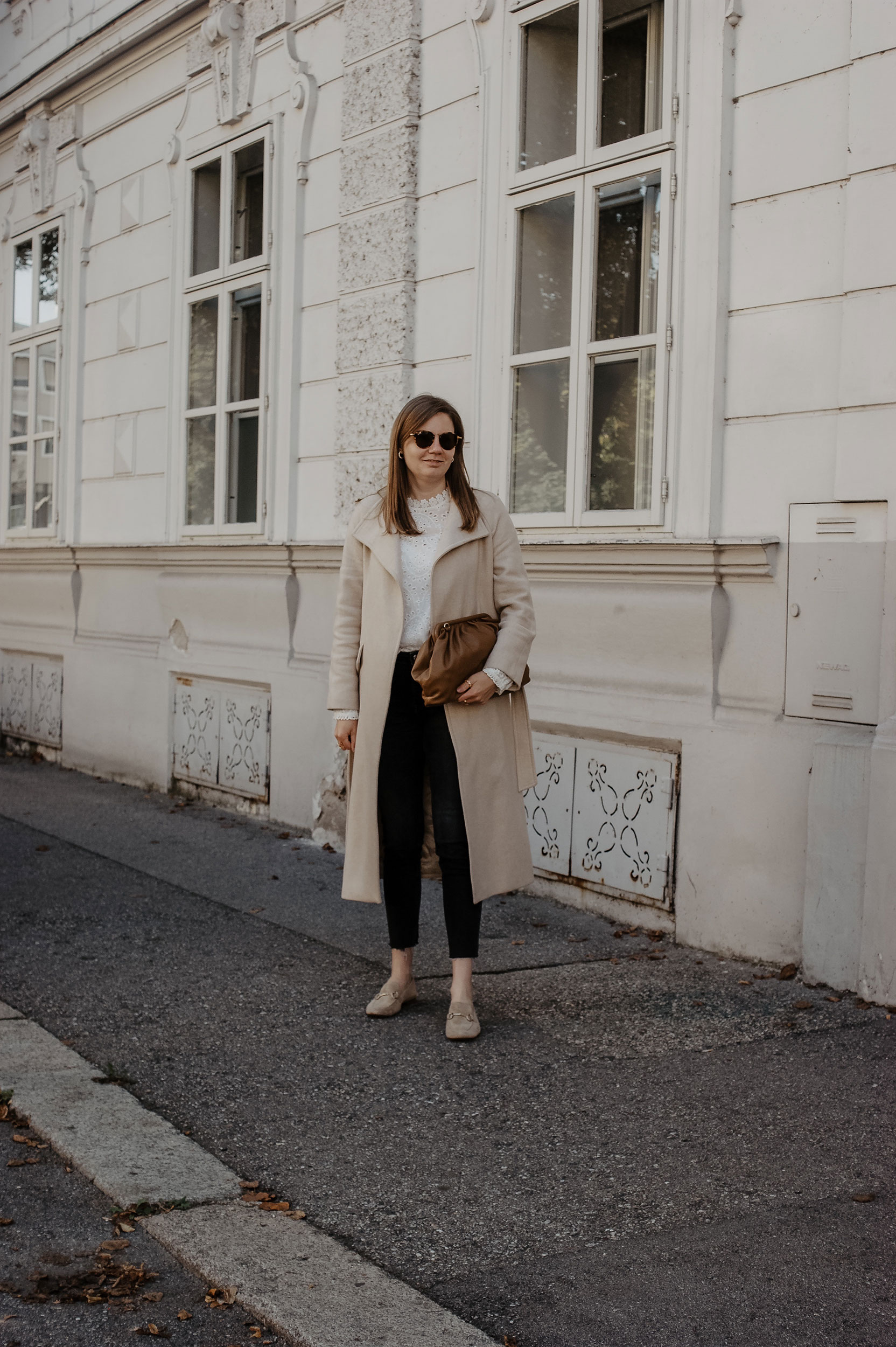 Herbst Outfit, Wintermantel, beige, Streetstyle