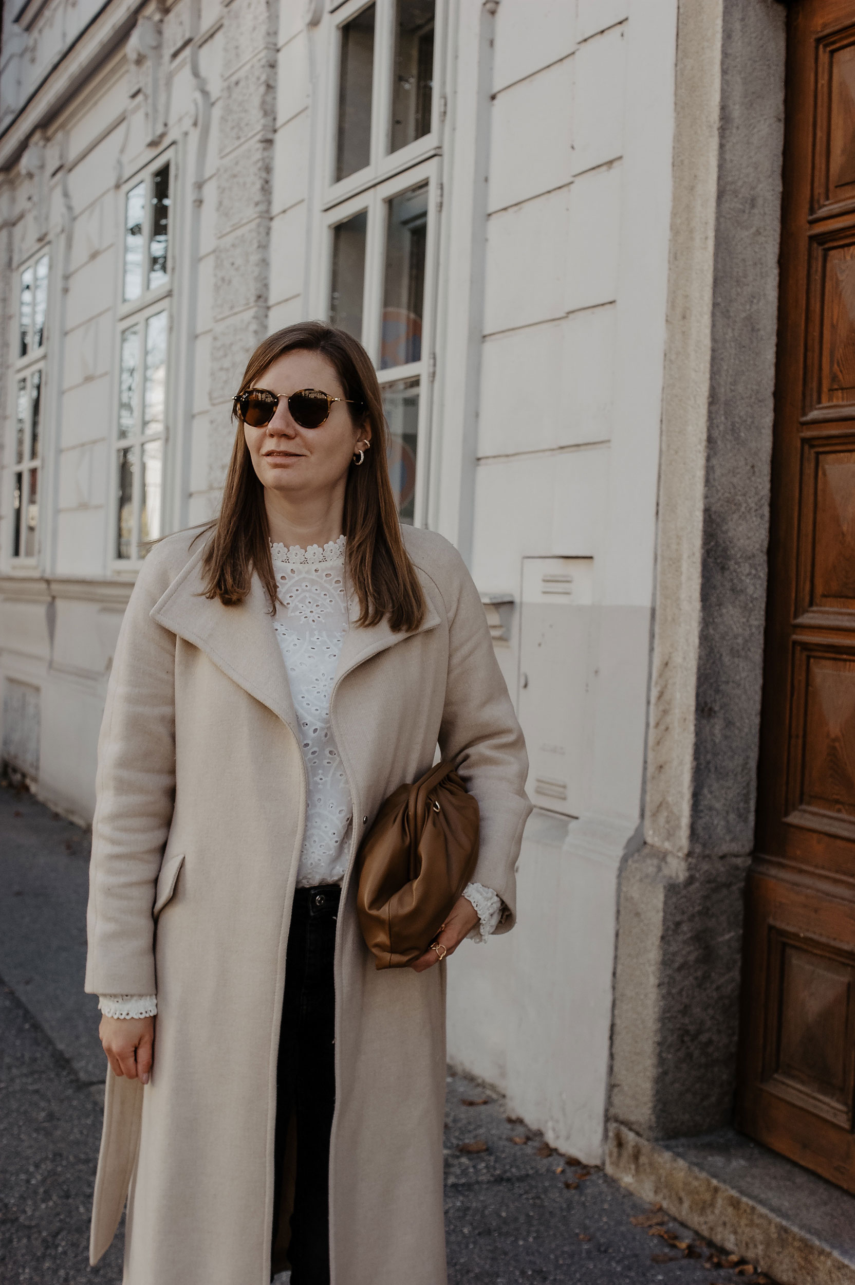 Herbst Outfit, Wintermantel, beige, Streetstyle