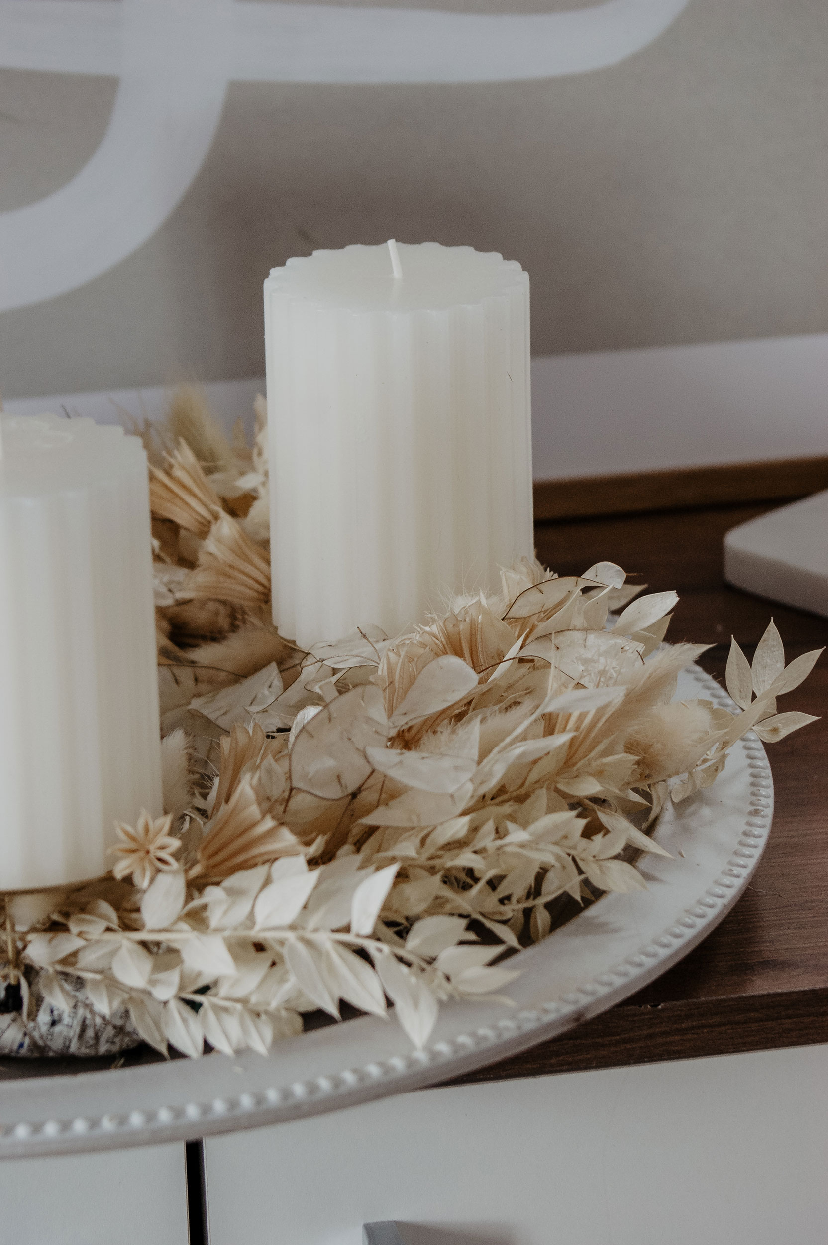 DIY Adventskranz Trockenblumen