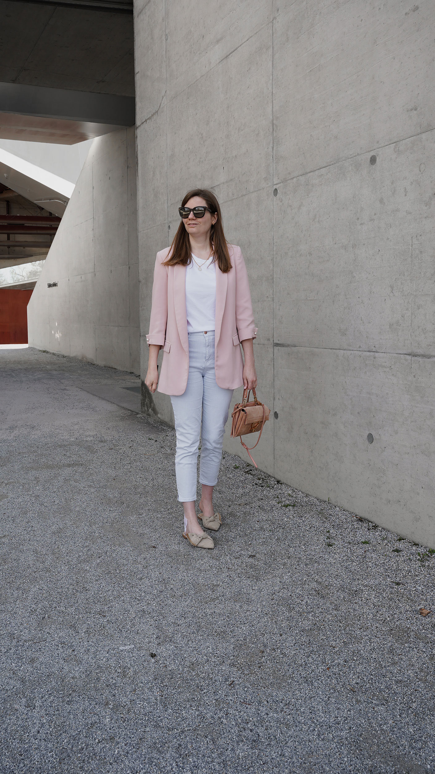 Rosa Zara Blazer Outfit Spring