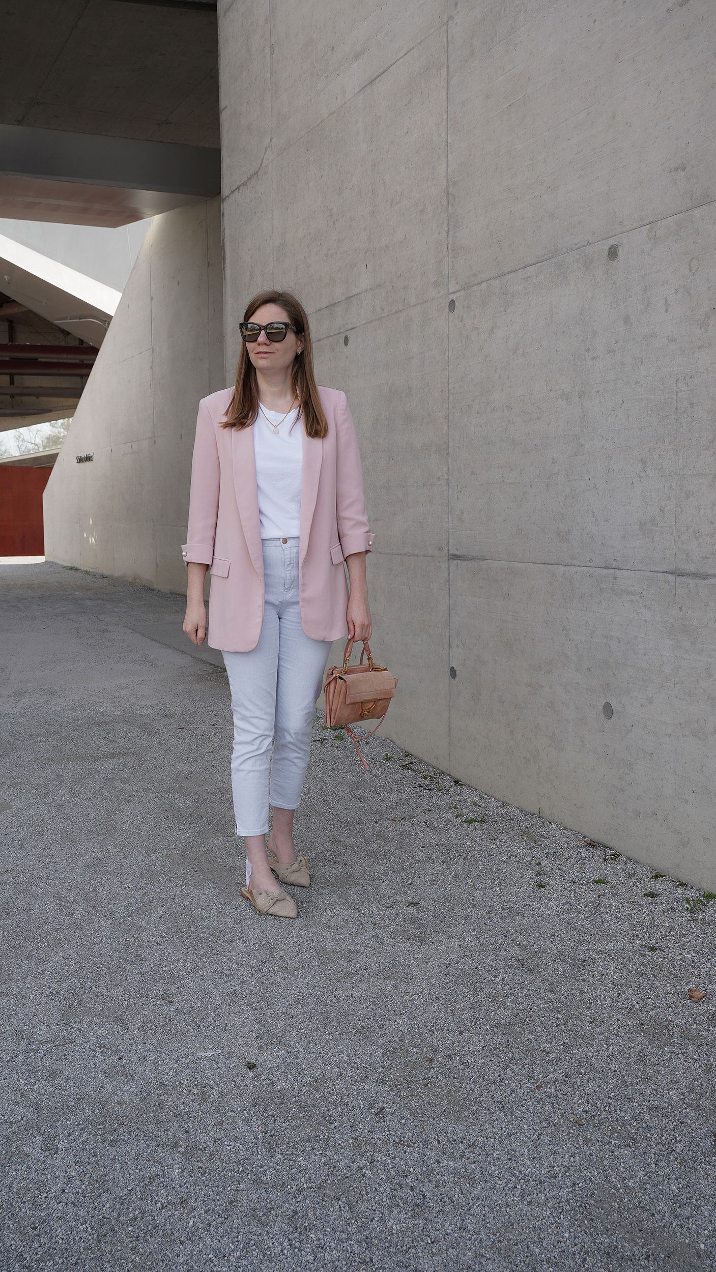 Rosa Zara Blazer Outfit Spring