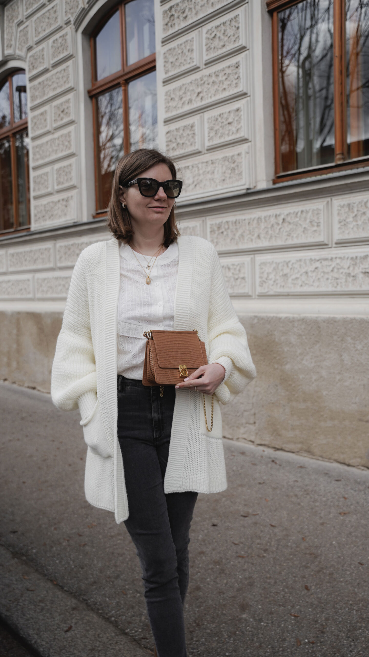 SassyClassy white Cardigan winter outfit