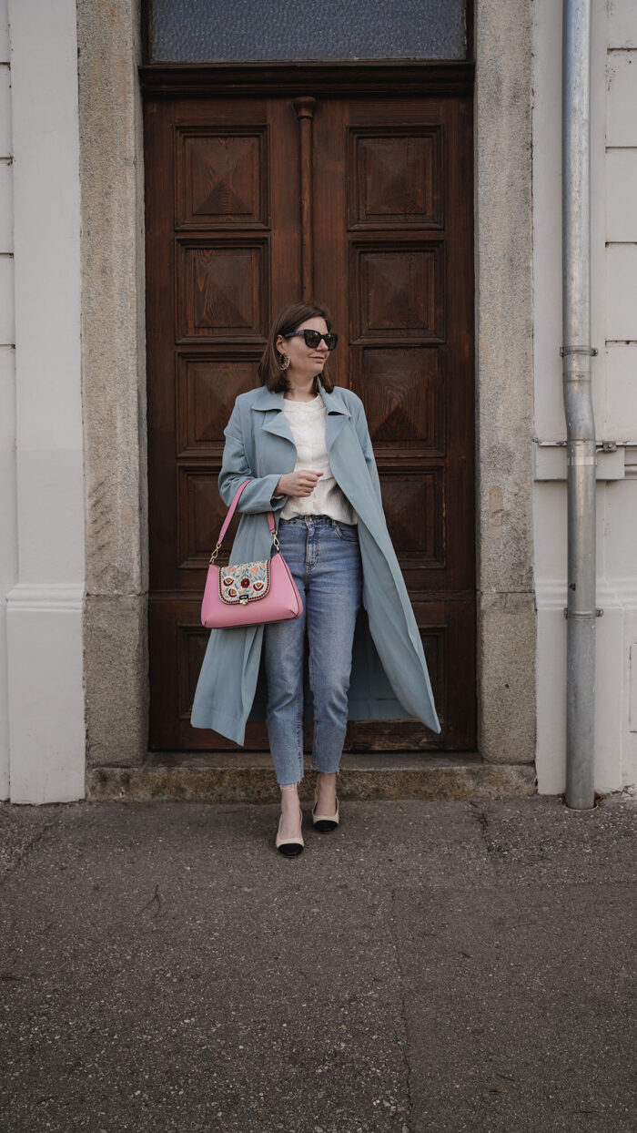 Zoe Lu Mini La Belle rosa, trenchcoat