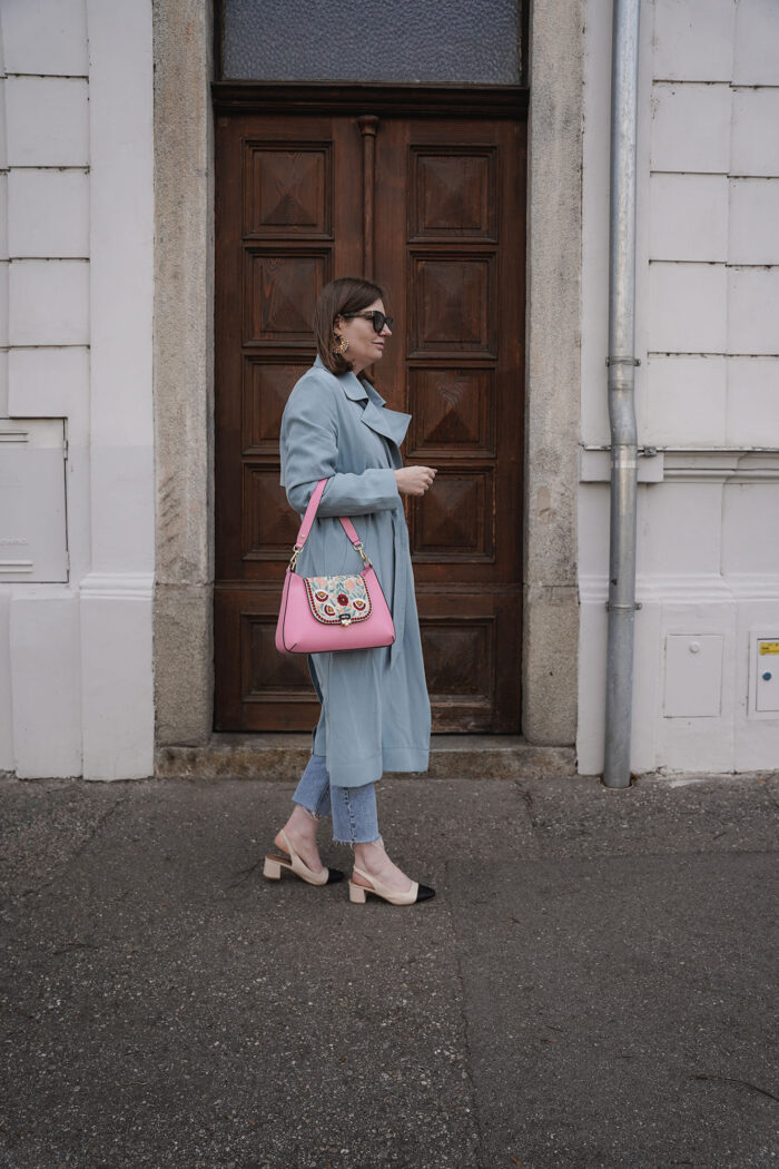 Zoe Lu Mini La Belle rosa, trenchcoat