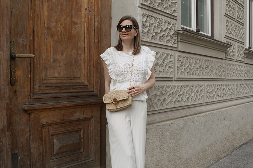 summer outfit, white, rattan bag, vanessa bruno (1)