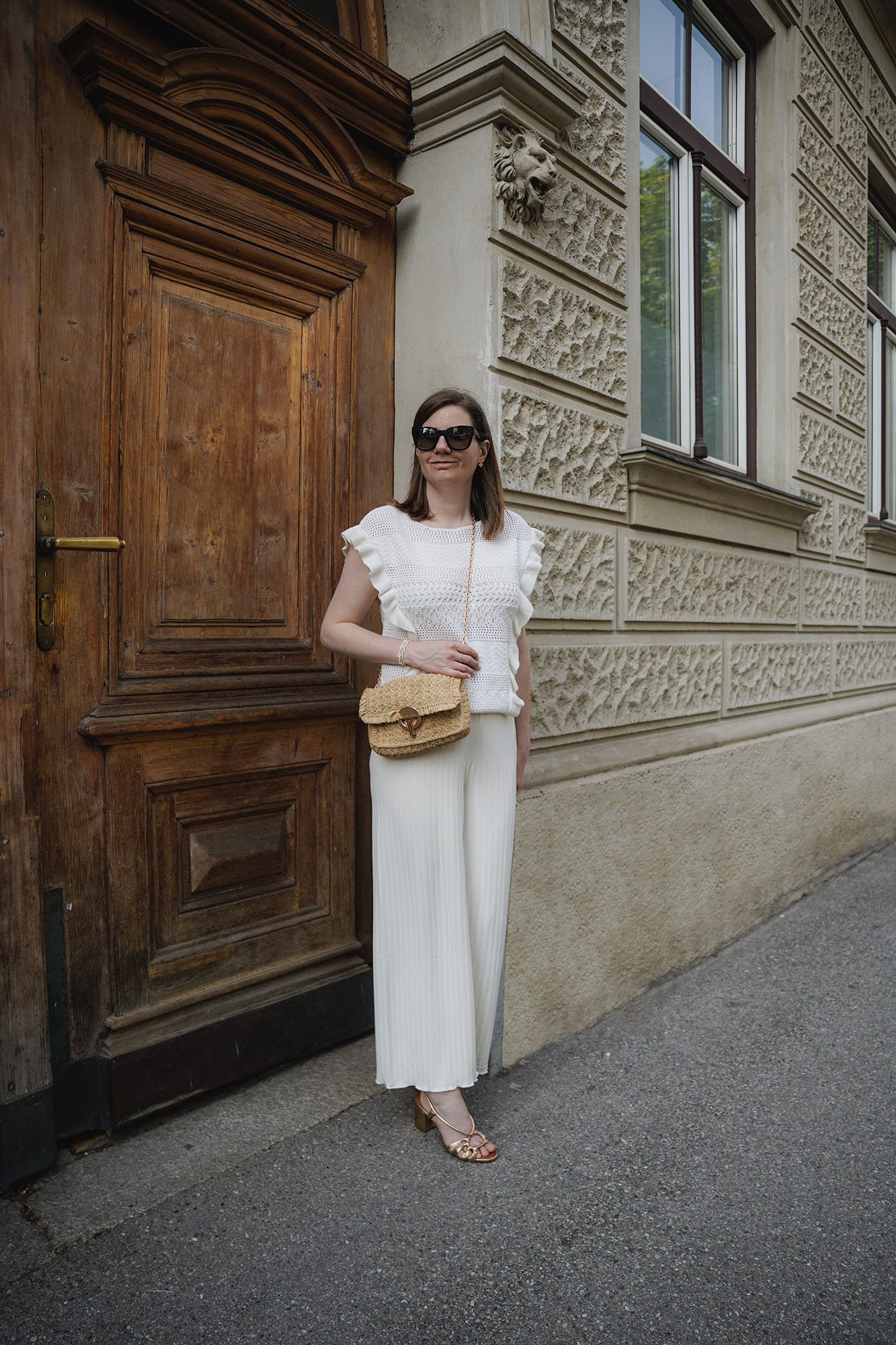 summer outfit, white, rattan bag, vanessa bruno (3)