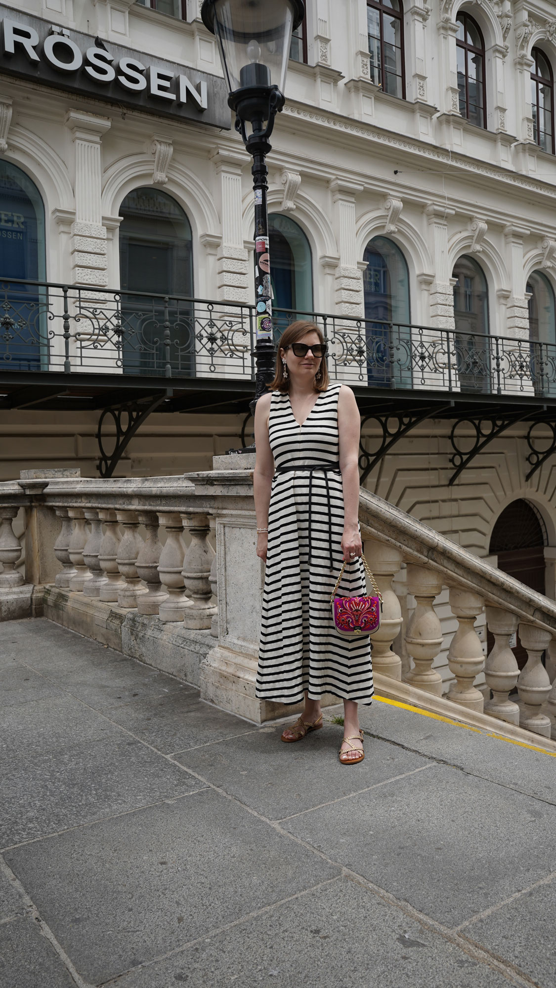 Maxi dress black white striped summer dress sommerkleid blog vienna