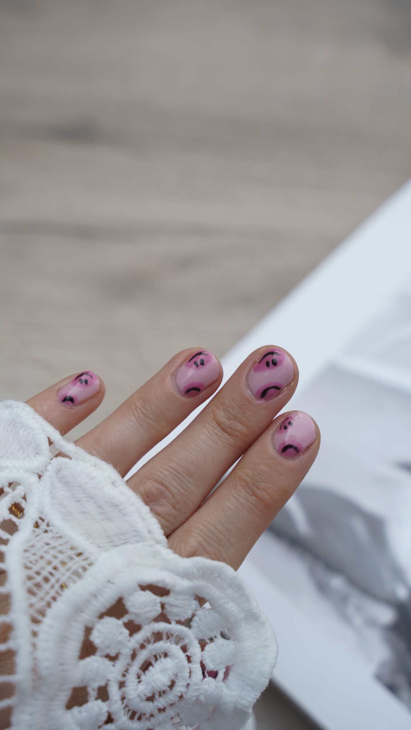 pink smile nails striplac