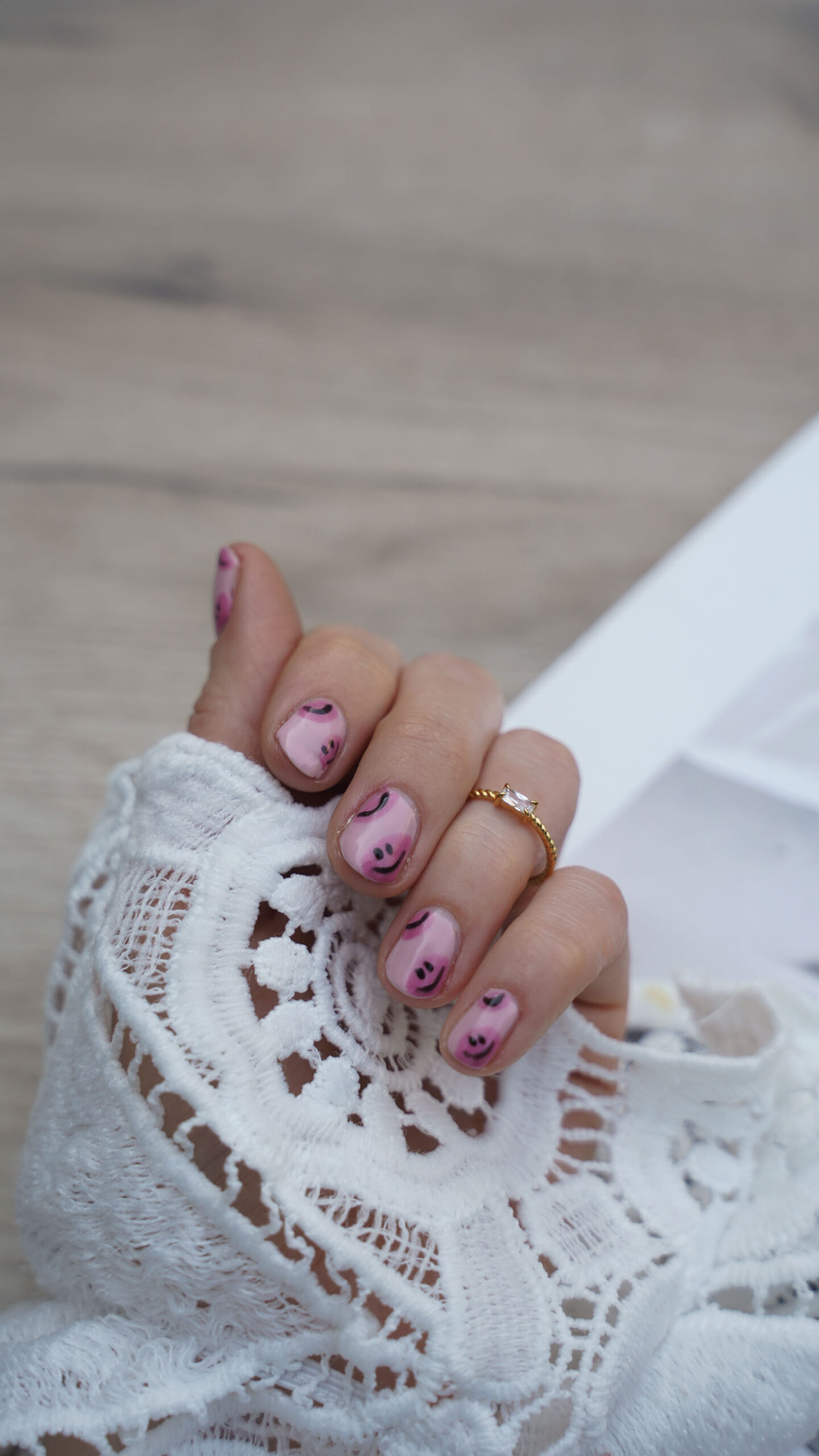 pink smile nails striplac