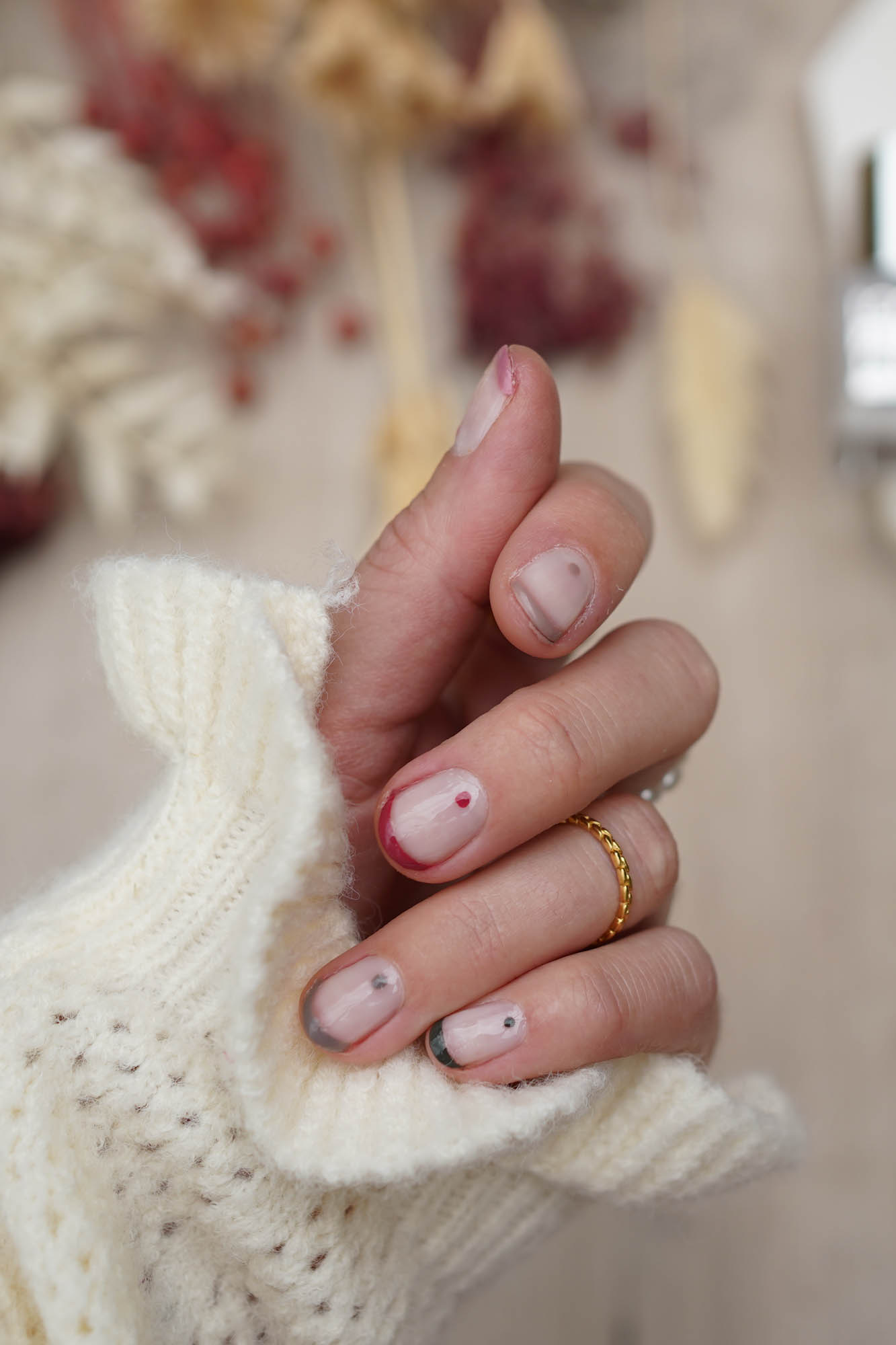 Herbstliche french manicure