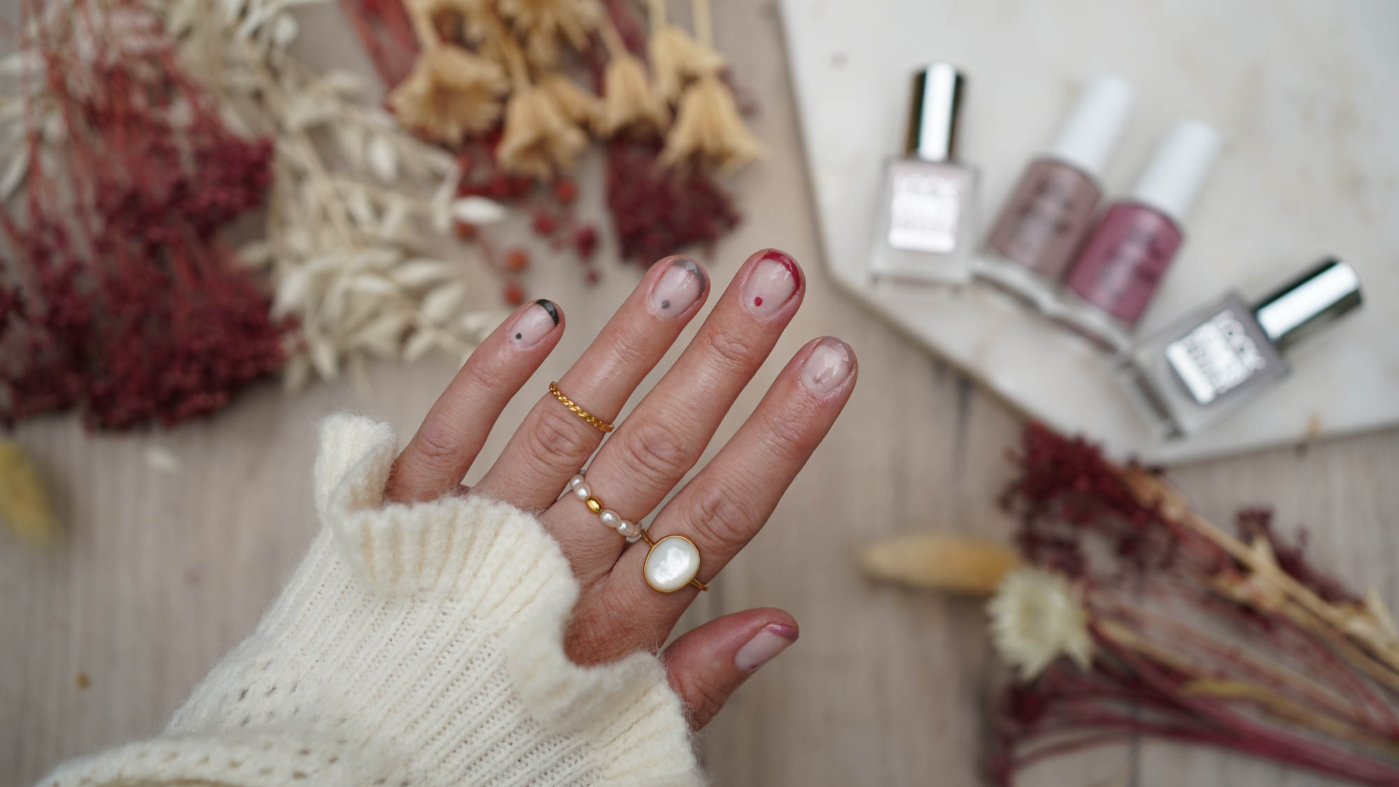 Herbstliche french manicure