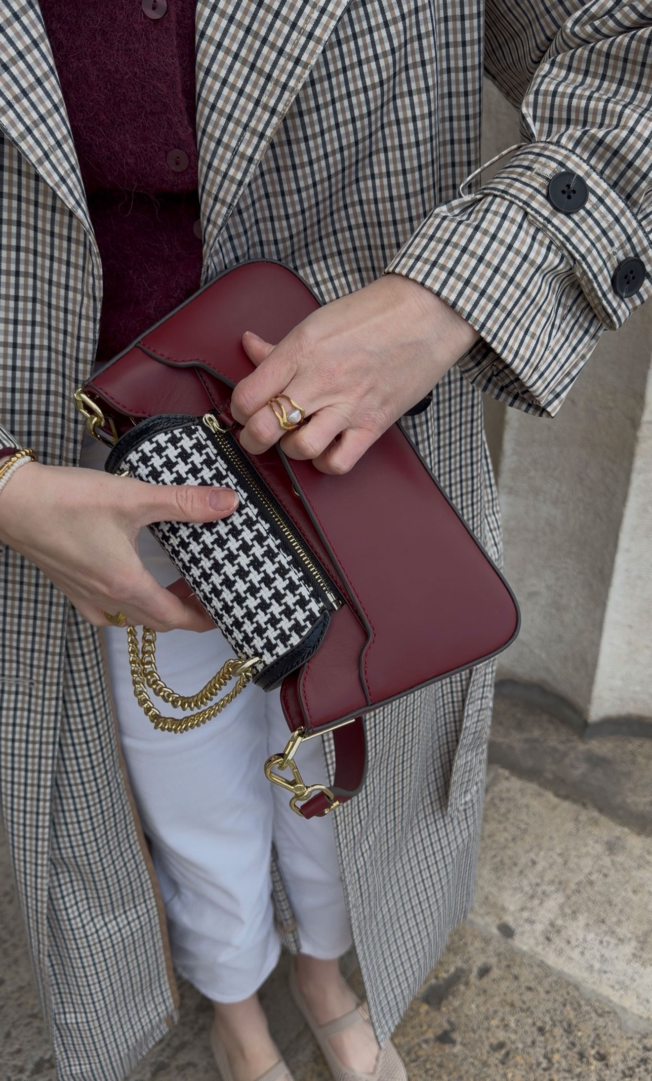 autumn bag, accessories, bordeaux bag, zoe lu, mini pochette